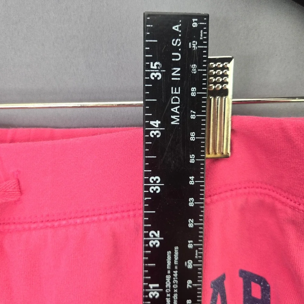 Gap Kids Sweatpants Pink Glitter Logo Joggers XXL 14-16 Girls Fleece Pants